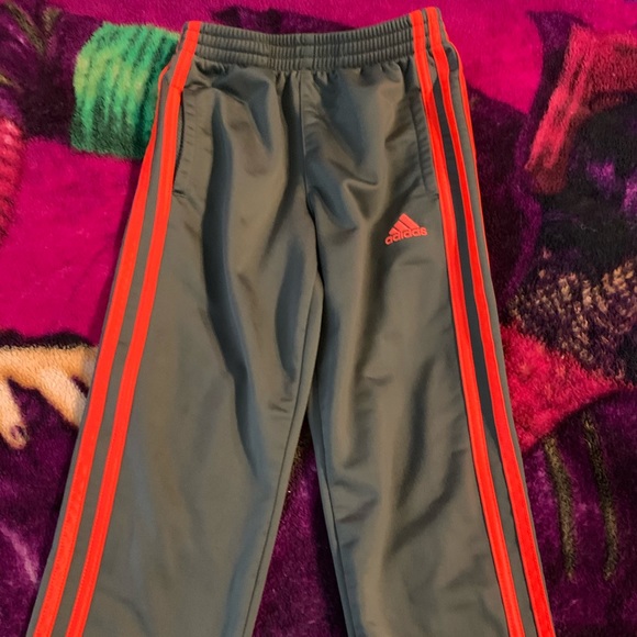 adidas Other - Adidas Boys sz 5 Athletic Pants Gray & Orange